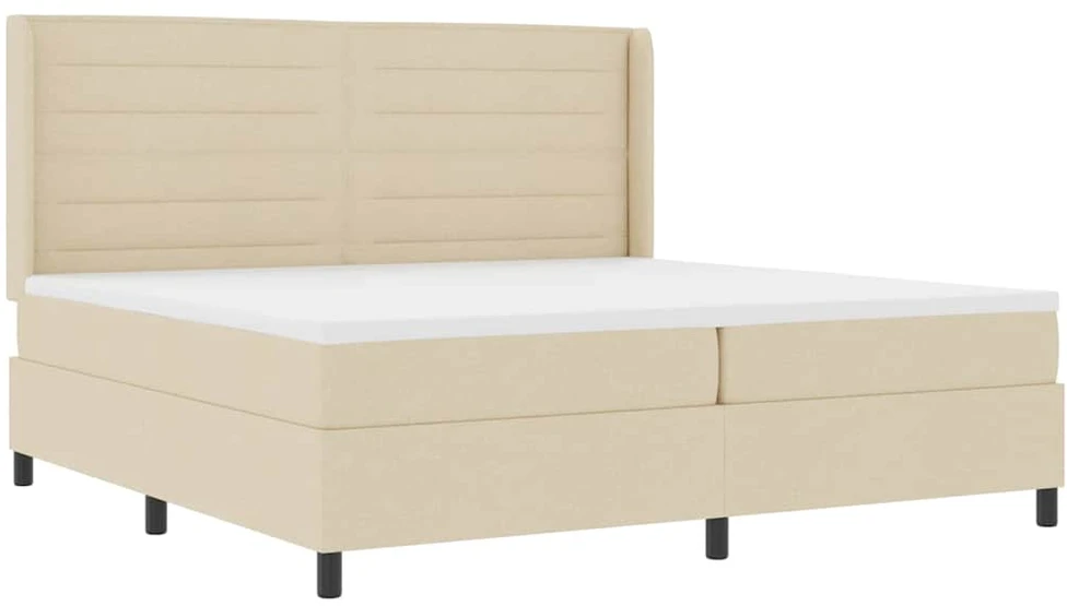 Kiemas lova su pagalve Kreminė 200 x 200 cm audinys