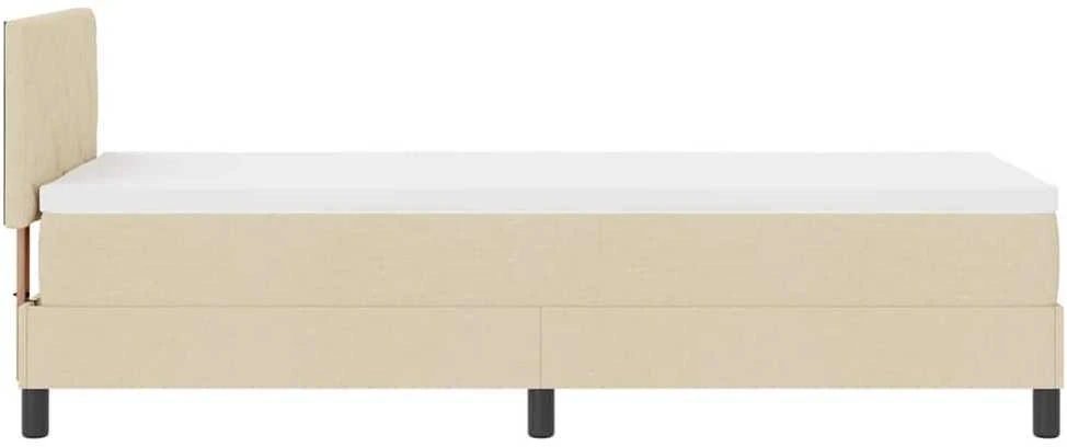 Kiemas lova su LED juostelėmis Kreminė 80 x 200 cm audinys