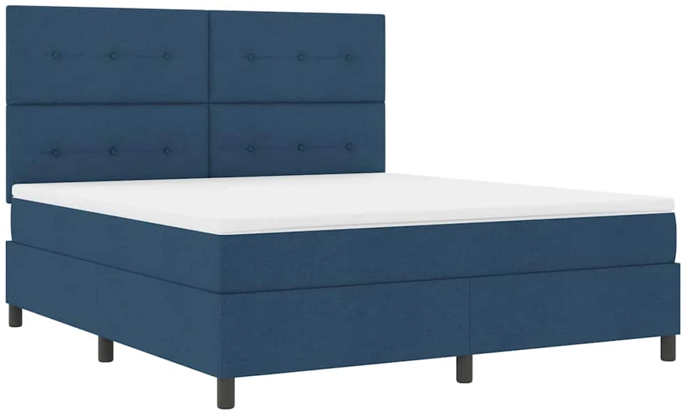 Kiemas lova su galvūgalio Mėlyna 180 x 200 cm audinys