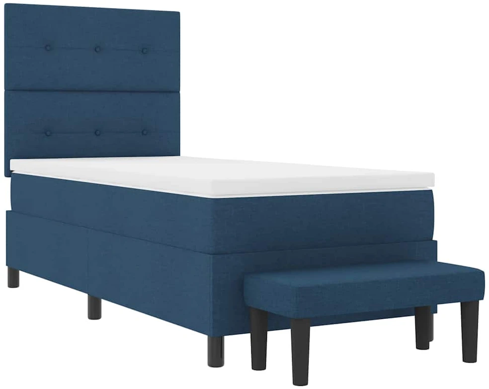 Kiemas lova su galvūgalio Mėlyna 90 x 190 cm audinys