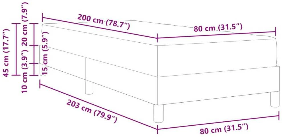 Kiemas lova su čiužiniu Rožinė 80 x 200 cm audinys