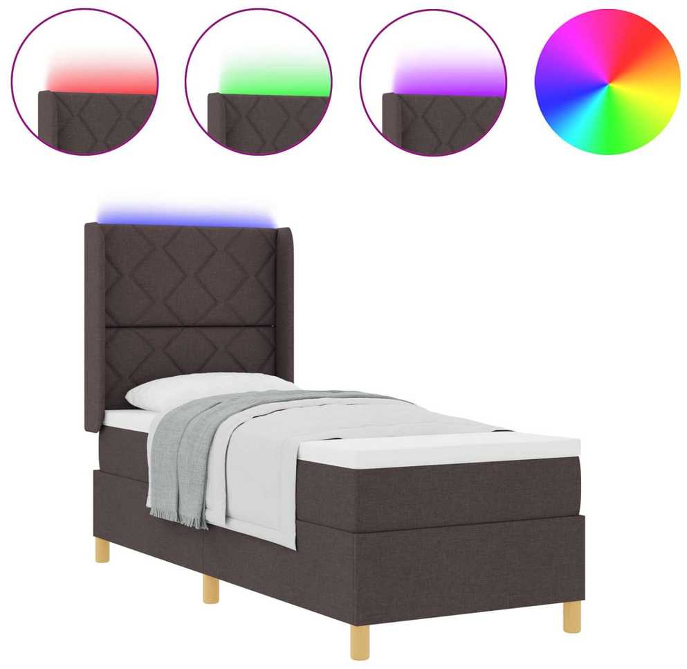 Kiemas lova su LED juostelėmis Ruda 80 x 200 cm audinys
