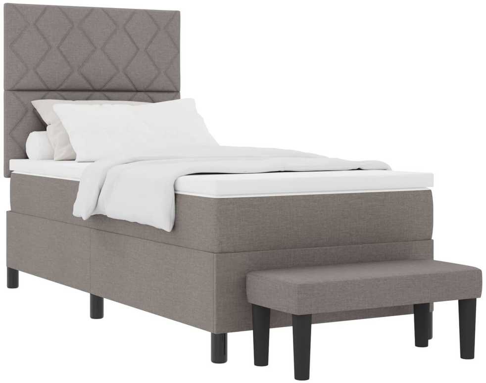 Kiemas lova su pagalve Tortora 90 x 190 cm audinys