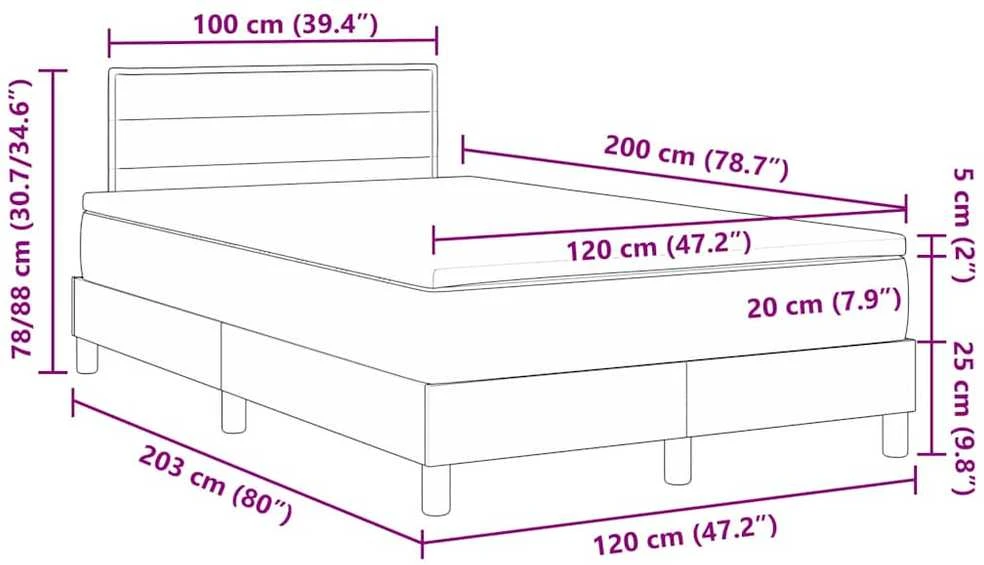 Kiemas lova su pagalve Mėlyna 120 x 200 cm audinys