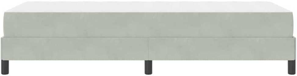 Kiemas lova su čiužiniu Šviesiai pilka 100 x 210 cm audinys