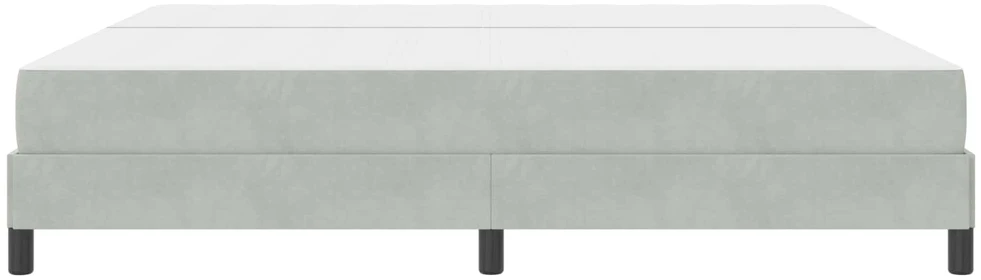 Kiemas lova su čiužiniu Šviesiai pilka 200 x 200 cm audinys