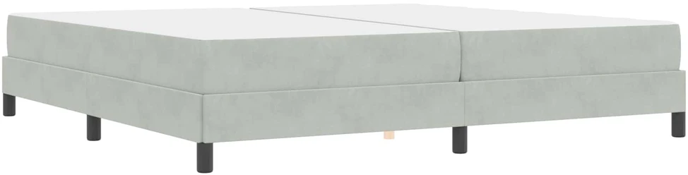 Kiemas lova su čiužiniu Šviesiai pilka 200 x 200 cm audinys