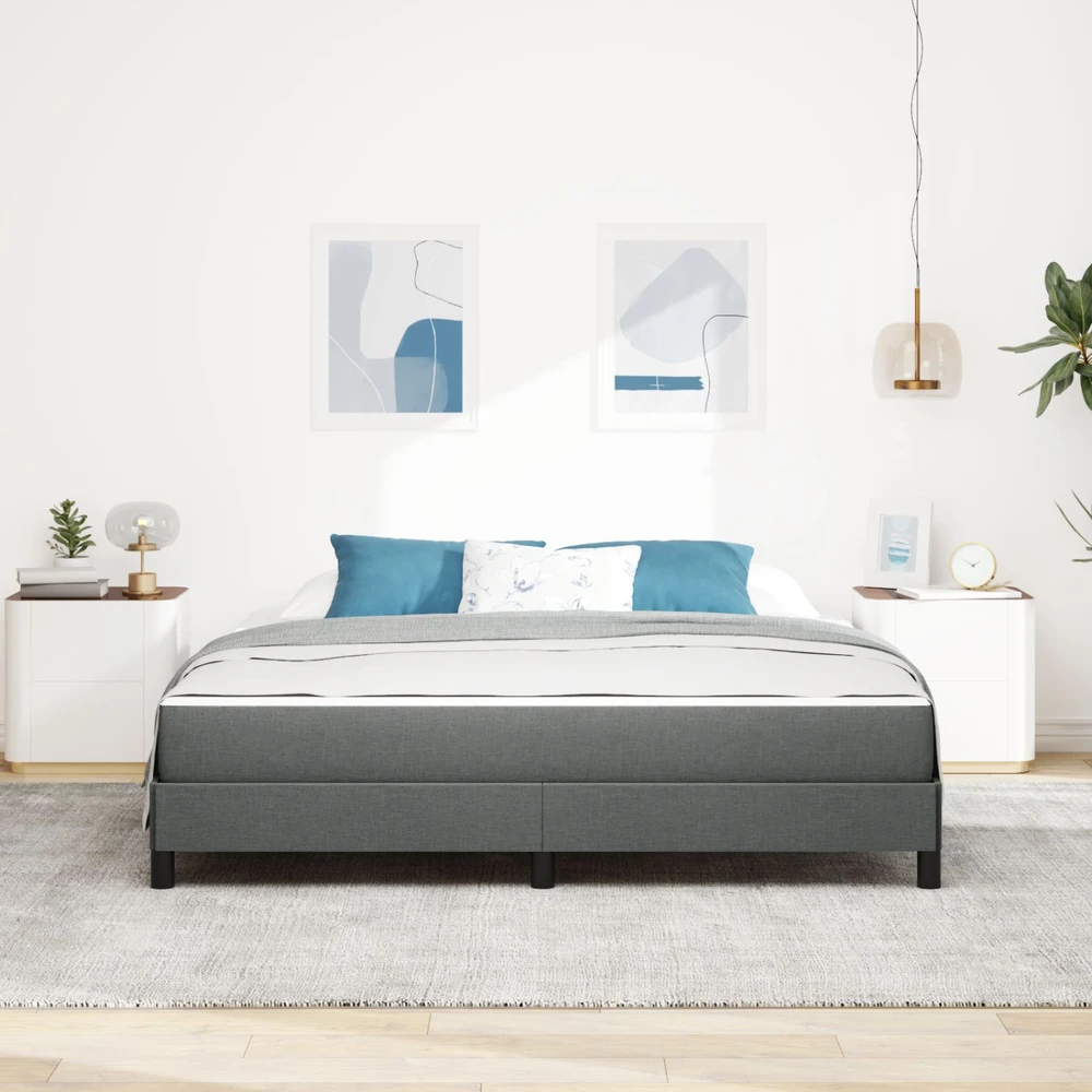 Kiemas lova Tamsiai pilka 180 x 200 cm audinys