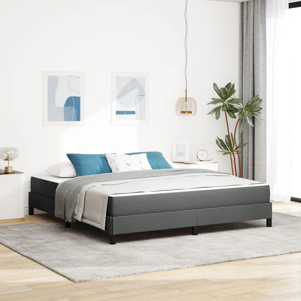 Kiemas lova Tamsiai pilka 180 x 200 cm audinys