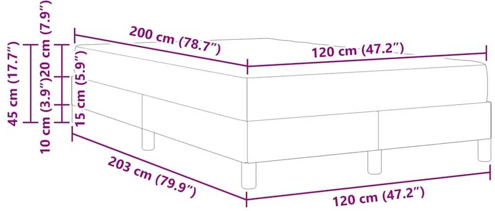 Kiemas lova Tamsiai rudas 120 x 200 cm audinys