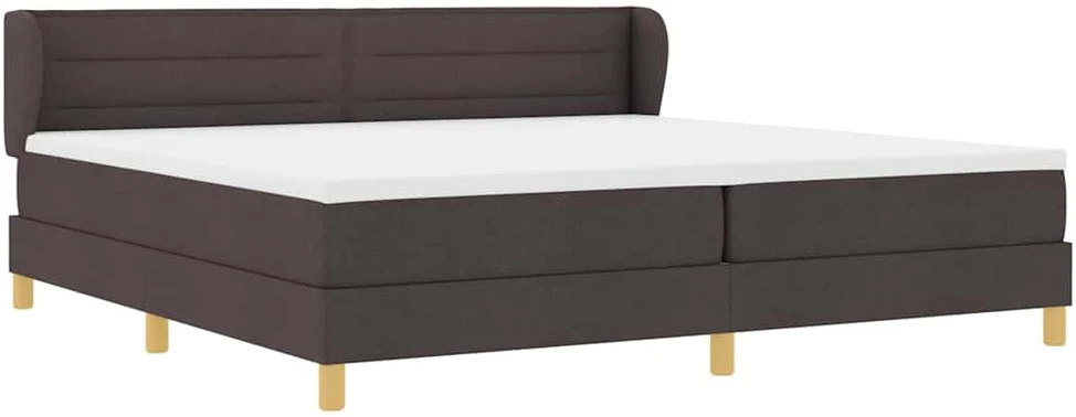 Kiemas lova su čiužiniu Tamsiai rudas 200 x 200 cm audinys