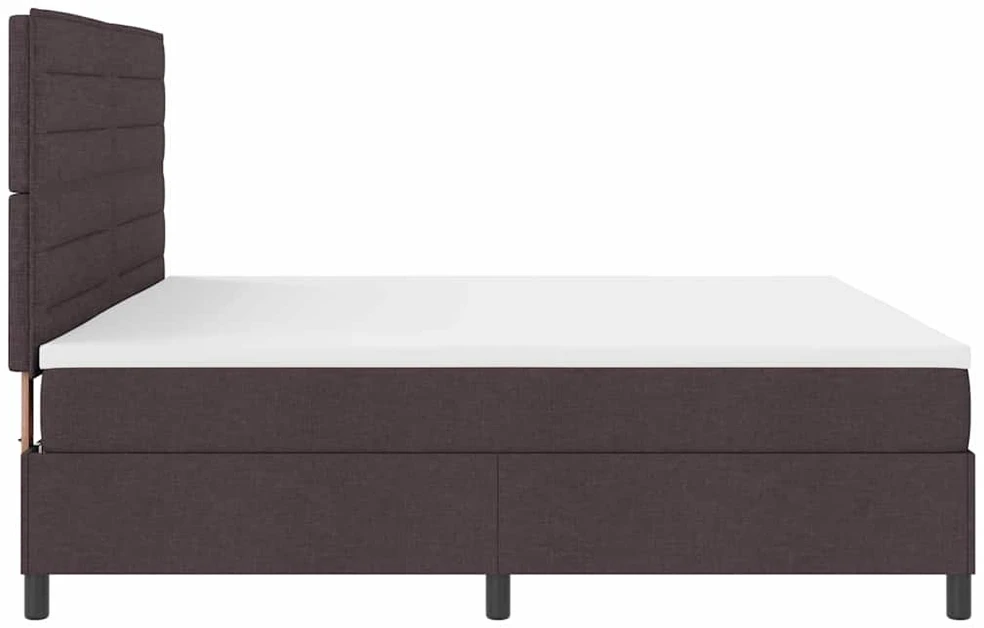Kiemas lova su čiužiniu Tamsiai rudas 200 x 200 cm audinys
