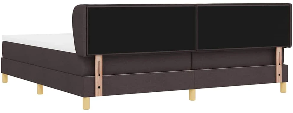 Kiemas lova su čiužiniu Tamsiai rudas 200 x 200 cm audinys