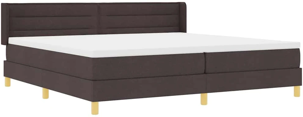 Kiemas lova su čiužiniu Tamsiai rudas 200 x 200 cm audinys