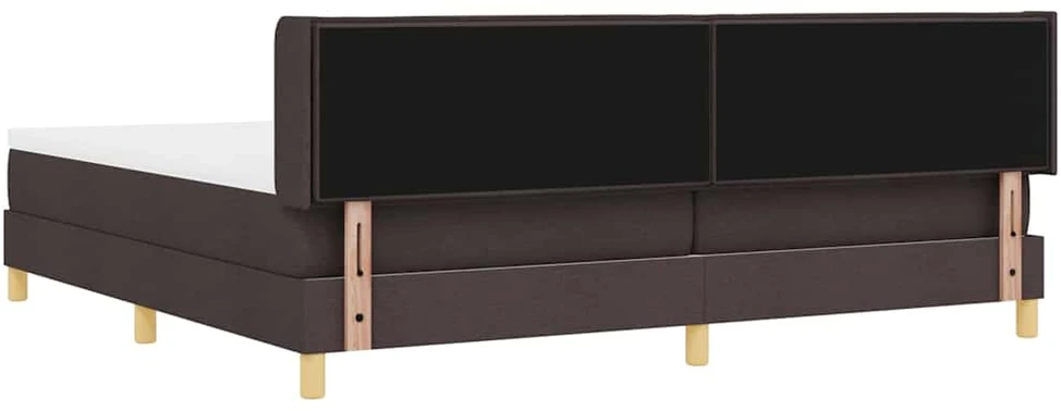 Kiemas lova su čiužiniu Tamsiai rudas 200 x 200 cm audinys
