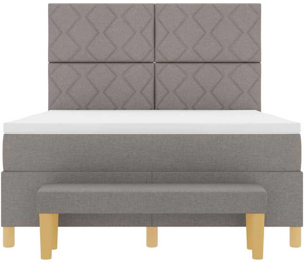 Kiemas lova su pagalve Tortora 200 x 140 cm audinys