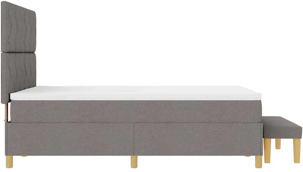 Kiemas lova su pagalve Tortora 200 x 140 cm audinys