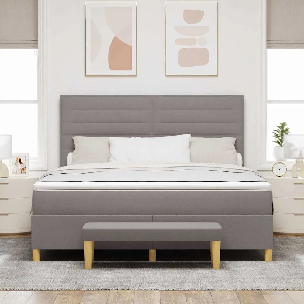 Kiemas lova su galvūgalio Tortora 180 x 200 cm audinys
