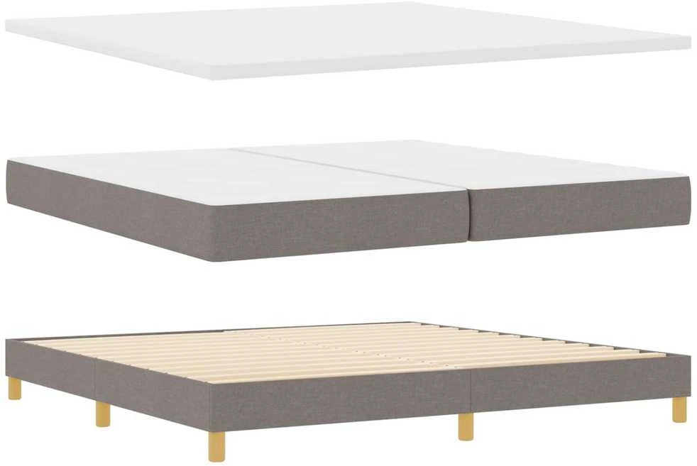 Kiemas lova su pagalve Tortora 200 x 200 cm audinys