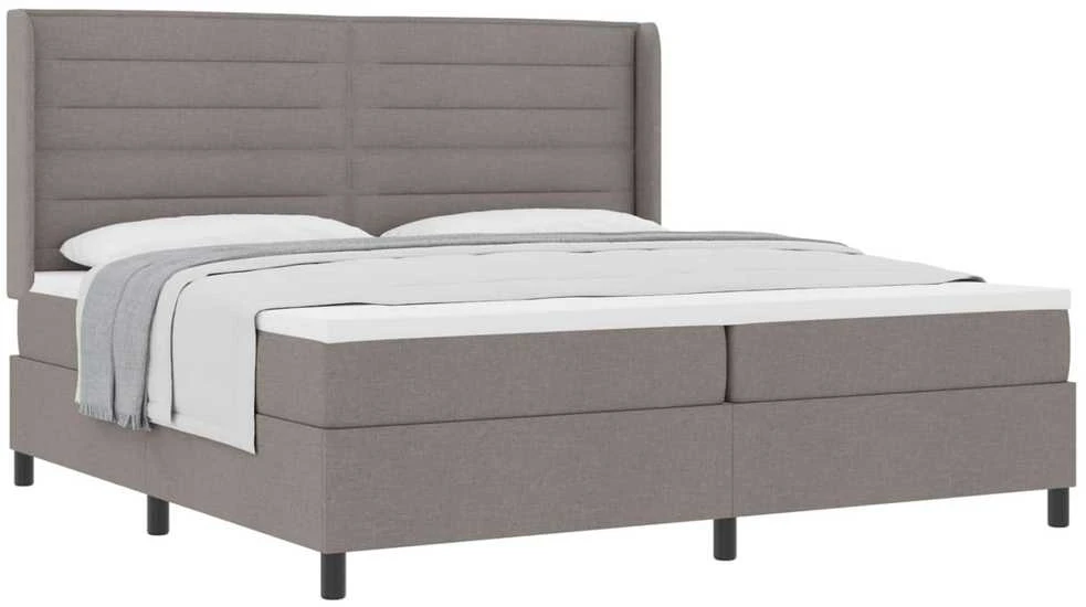 Kiemas lova su pagalve su galvūgalio Taupe 200 x 200 cm audinys