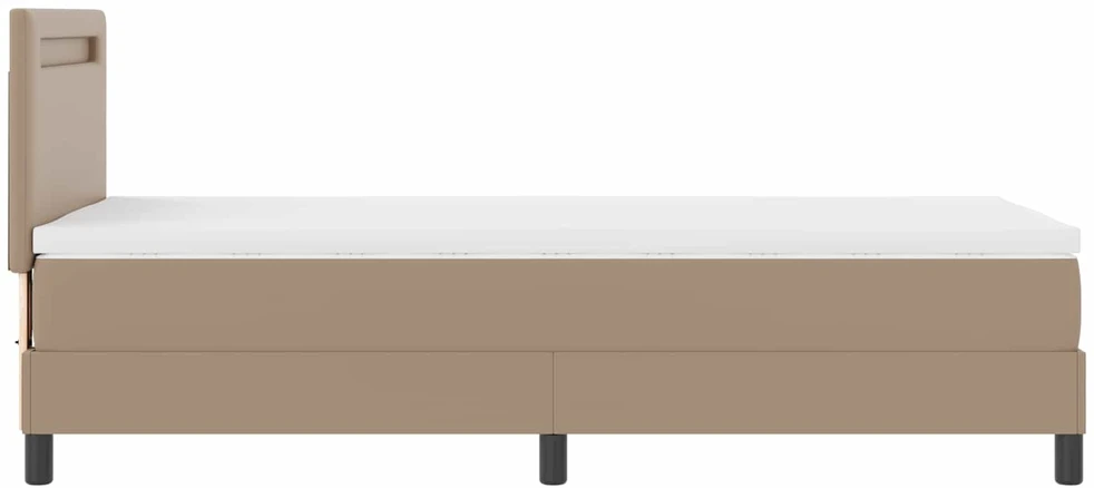 Kiemas lova su galvūgalio Kapučino 100 x 200 cm Dirbtinė oda