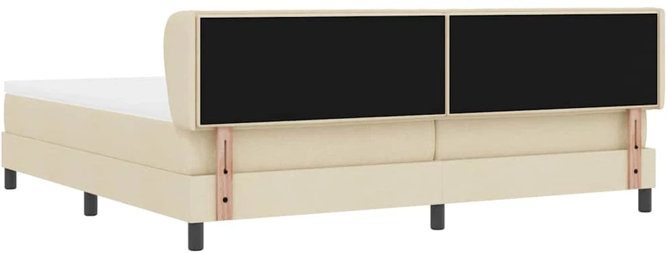Kiemas lova su galvūgalio Kreminė 200 x 200 cm audinys