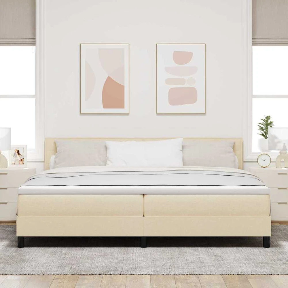 Kiemas lova su galvūgalio Kreminė 200 x 200 cm audinys
