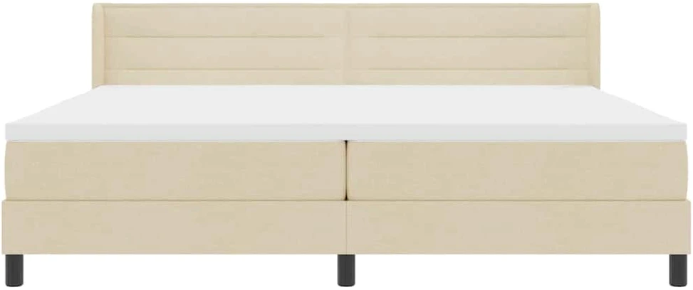 Kiemas lova su galvūgalio Kreminė 200 x 200 cm audinys