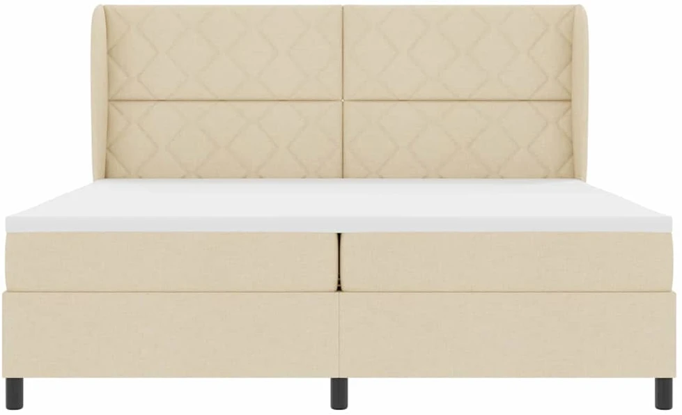 Kiemas lova su galvūgalio Kreminė 200 x 200 cm audinys