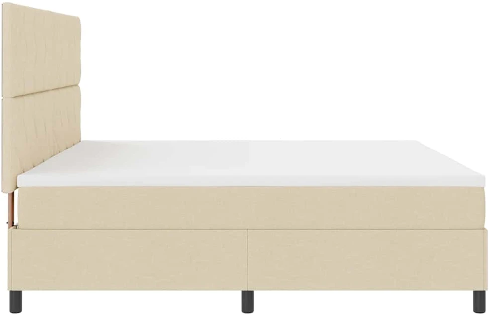 Kiemas lova su galvūgalio Kreminė 200 x 200 cm audinys