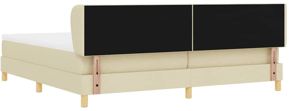 Kiemas lova su galvūgalio Kreminė 200 x 200 cm audinys