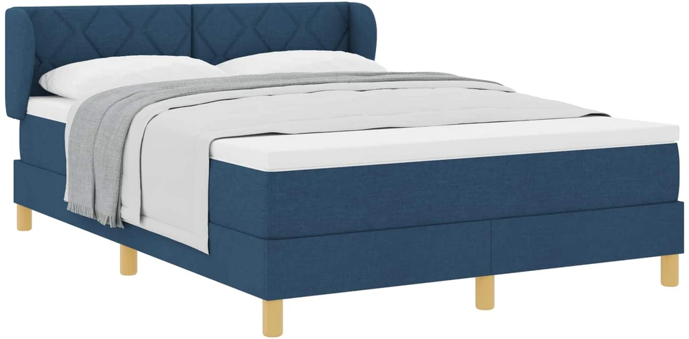 Kiemas lova su galvūgalio Mėlyna 140 x 190 cm audinys