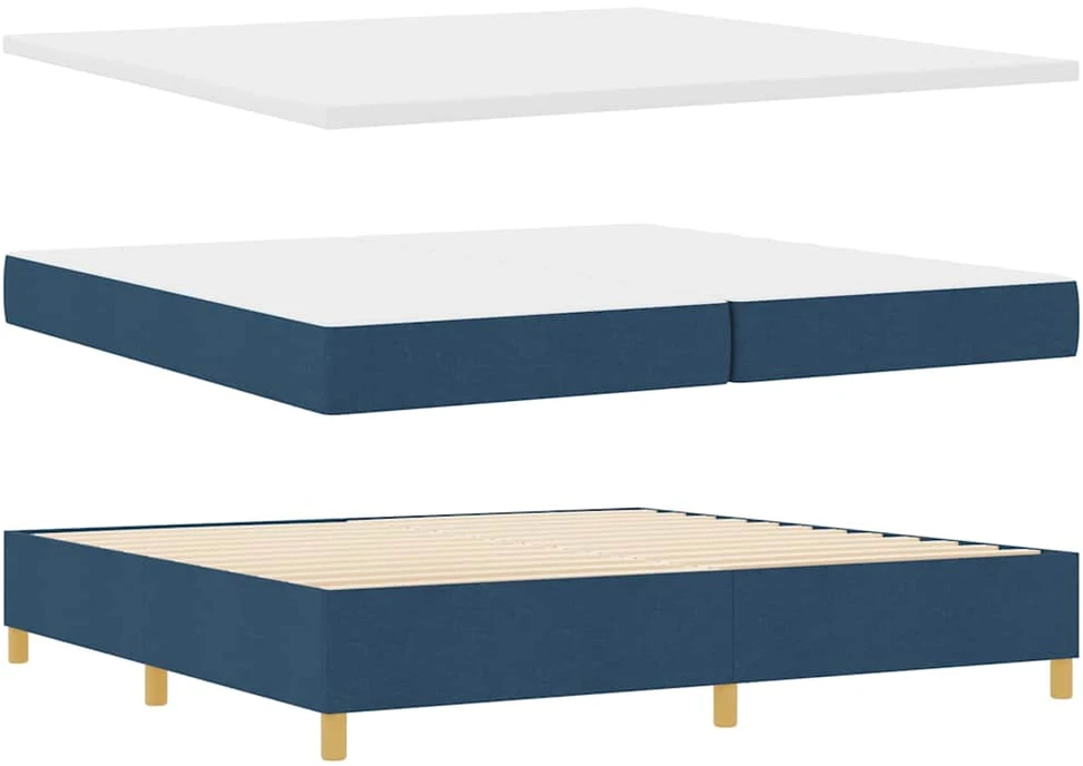 Kiemas lova su galvūgalio Mėlyna 200 x 200 cm audinys