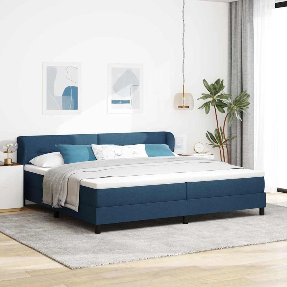 Kiemas lova su galvūgalio Mėlyna 200 x 200 cm audinys