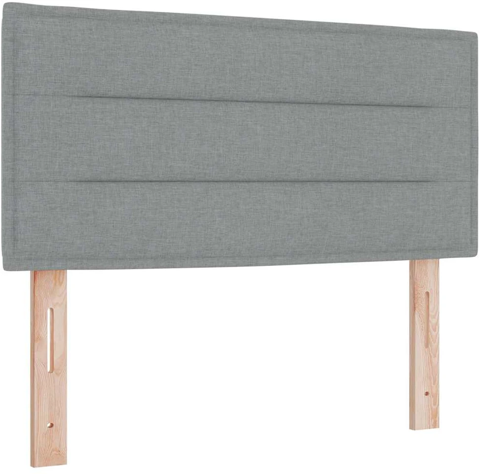 Kiemas lova su galvūgalio Šviesiai pilka 200 x 80 cm audinys