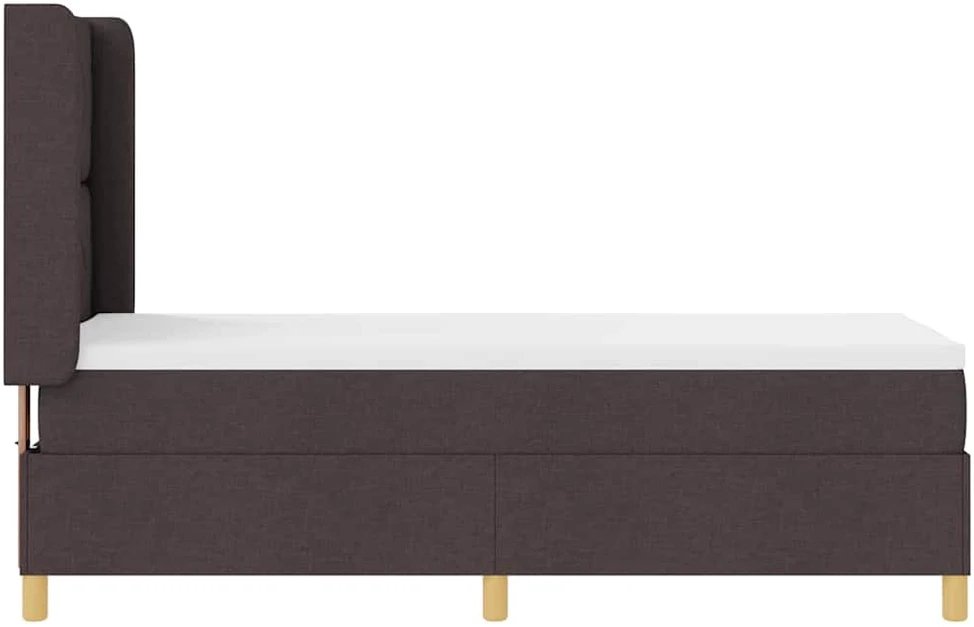 Kiemas lova su galvūgalio Tamsiai rudas 80 x 200 cm audinys
