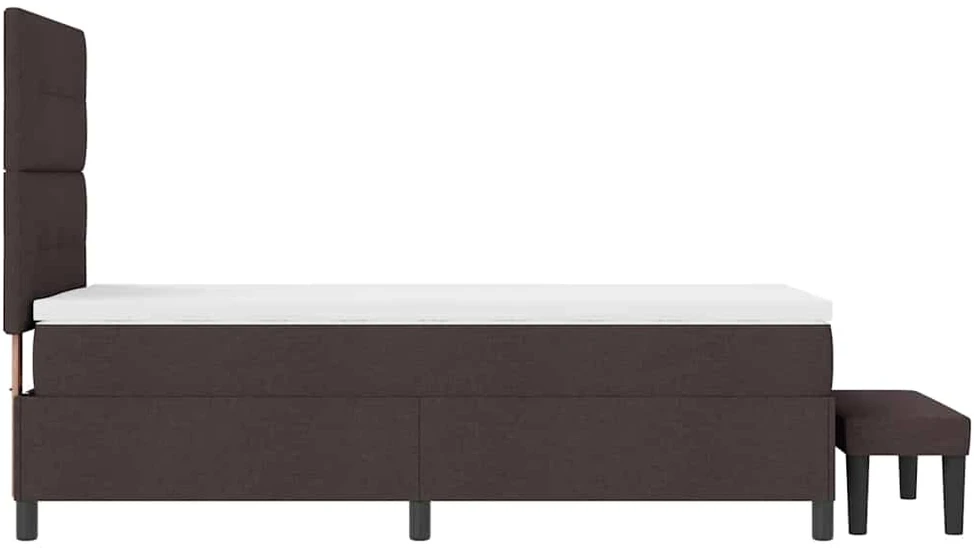 Kiemas lova su galvūgalio Tamsiai rudas 100 x 200 cm audinys