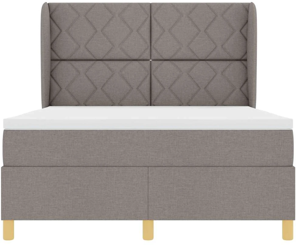 Kiemas lova su galvūgalio Taupe 200 x 140 cm audinys