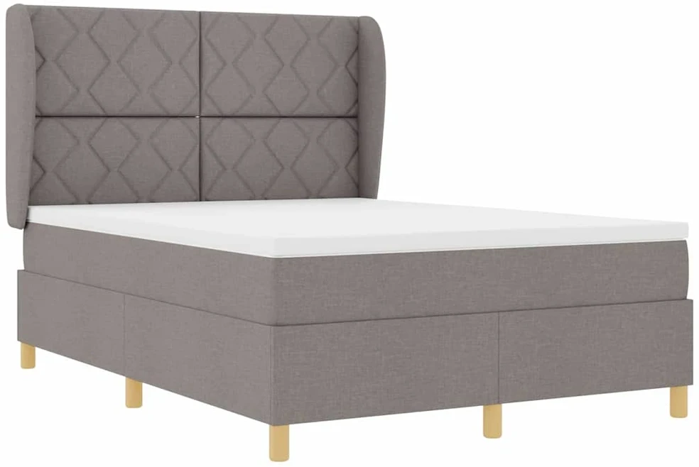 Kiemas lova su galvūgalio Taupe 200 x 140 cm audinys