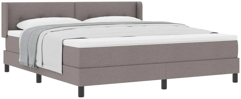 Kiemas lova su galvūgalio Taupe 200 x 180 cm audinys