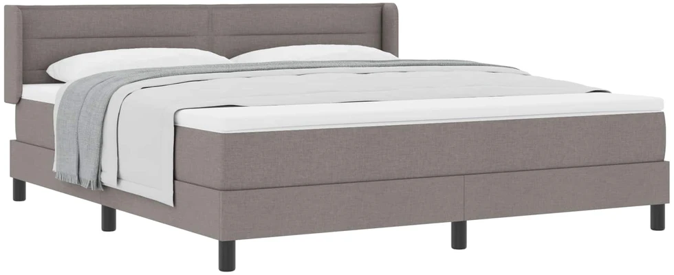Kiemas lova su galvūgalio Taupe 200 x 180 cm audinys