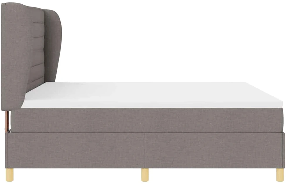 Kiemas lova su galvūgalio Taupe 200 x 180 cm audinys