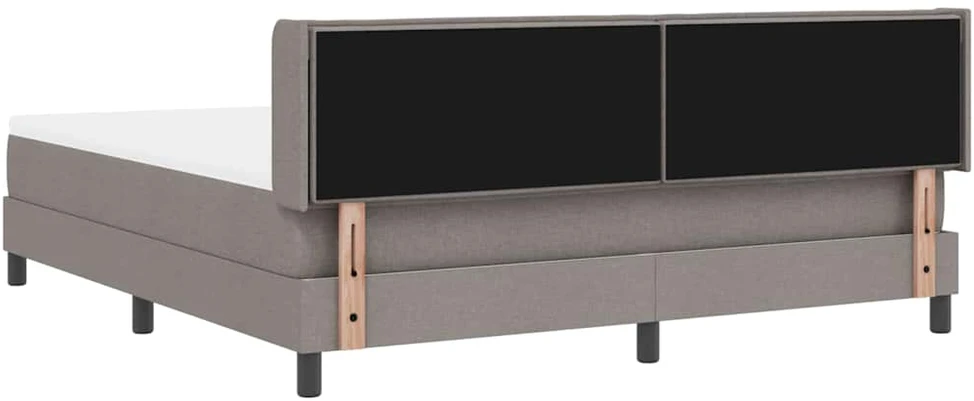 Kiemas lova su galvūgalio Taupe 200 x 180 cm audinys