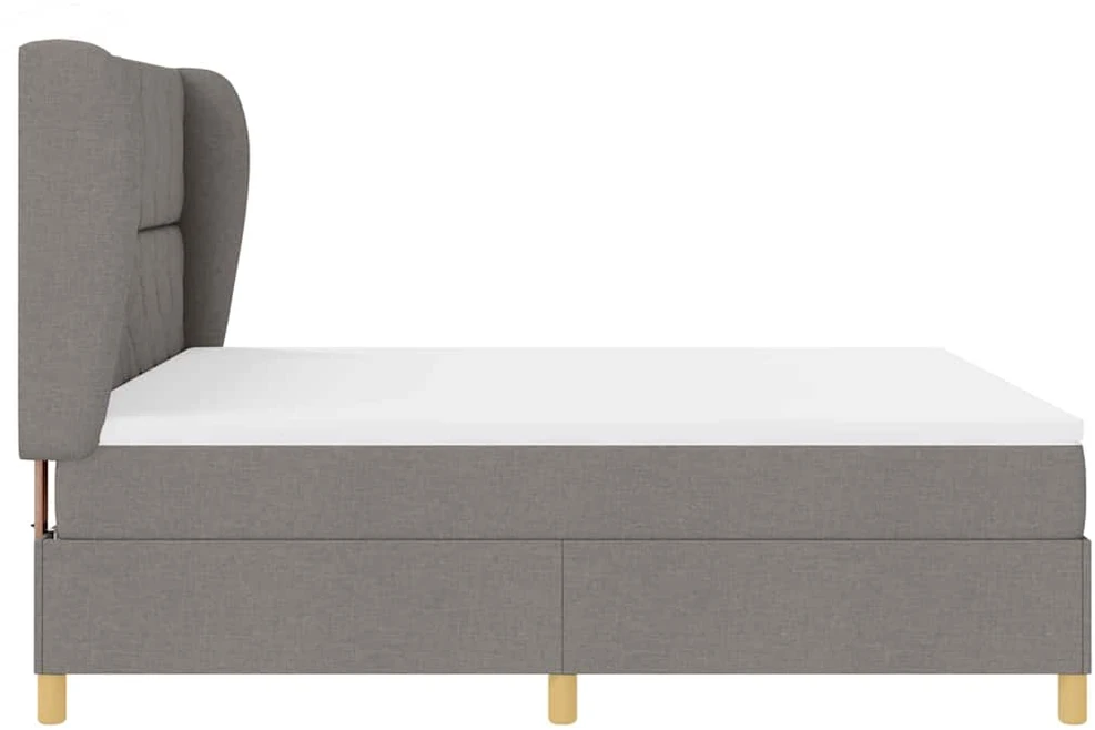 Kiemas lova su galvūgalio Taupe 200 x 180 cm audinys