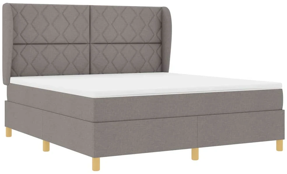 Kiemas lova su galvūgalio Taupe 200 x 180 cm audinys