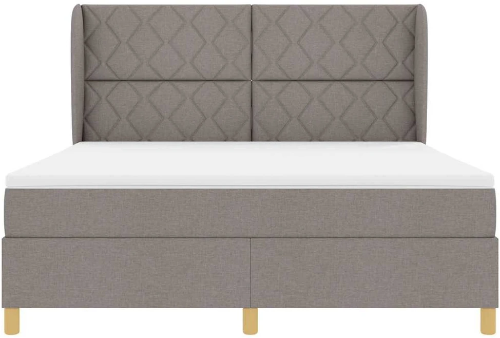 Kiemas lova su galvūgalio Taupe 200 x 180 cm audinys