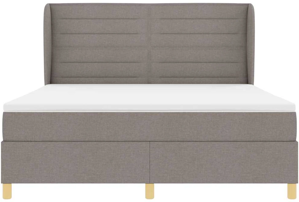 Kiemas lova su galvūgalio Taupe 200 x 180 cm audinys