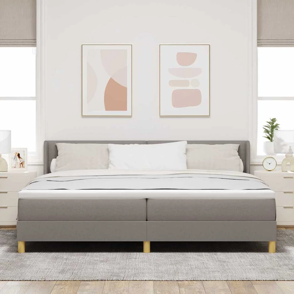 Kiemas lova su galvūgalio Taupe 200 x 200 cm audinys