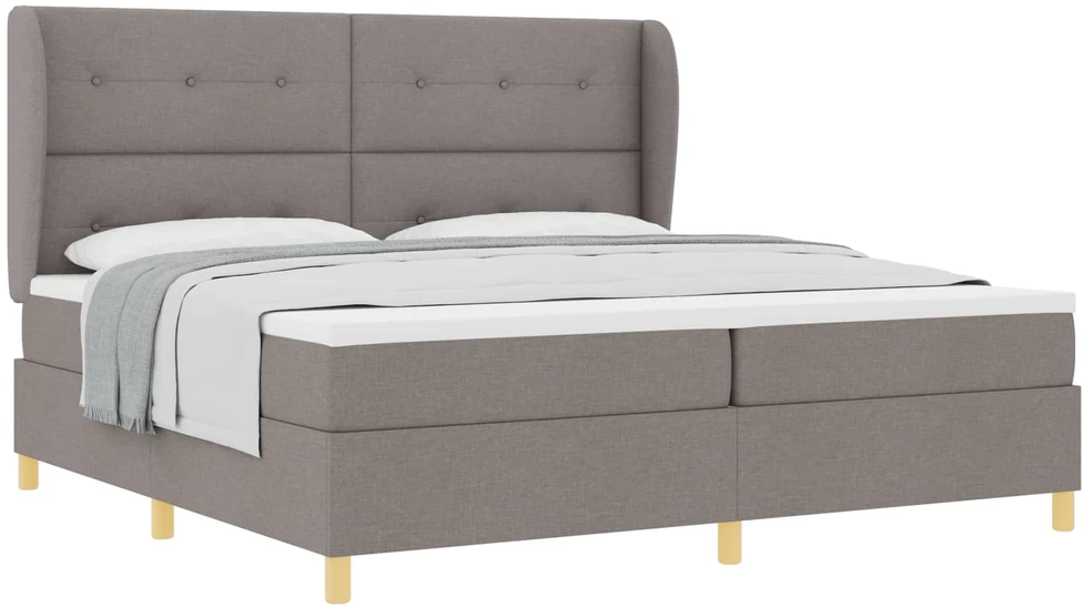 Kiemas lova su galvūgalio Taupe 200 x 200 cm audinys