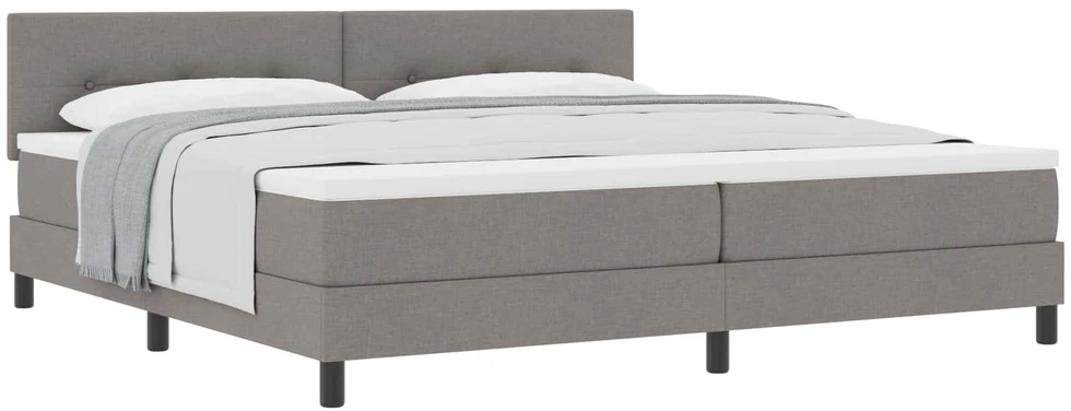 Kiemas lova su galvūgalio Taupe 200 x 200 cm audinys